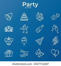 Party icons for Web and Mobile App.