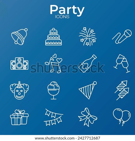 Party icons for Web and Mobile App.