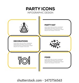PARTY AND ILLUSTRATION ICON CONCEPT