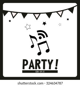 party illustration over white color background