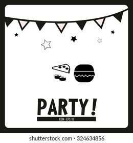 party illustration over white color background