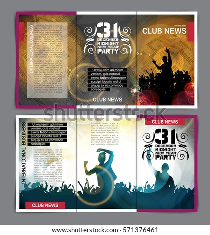 Party Information Brochure Layout Vector Stock Vector Royalty Free