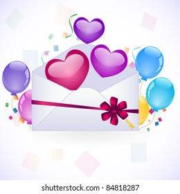 Party invitation with balloons