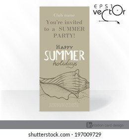 Party Invitation Card Design, Template. Vector Illustration. Eps 10