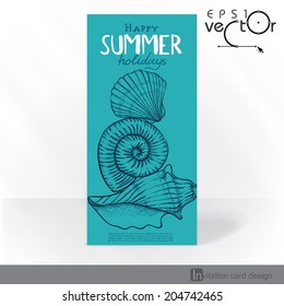 Party Invitation Card Design, Template. Vector Illustration. Eps 10