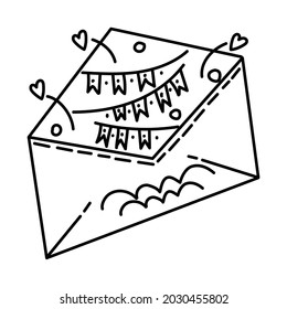 Invitación de grupo para el vector de conjunto de iconos dibujado a mano para el equipo de la parte.
