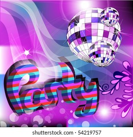 Party invitation layout for text