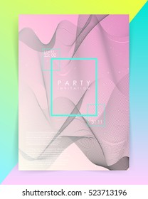 Party invitation template. Abstract Lines on bright background. abstract intertwined colorful lines. Background for Party Posters Covers Presentations Brochures. Vector Illustration