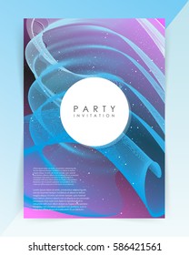Party invitation template. Abstract Lines on bright background. abstract intertwined colorful lines. Background for Party Posters / Covers / Presentations / Brochures. Vector Illustration