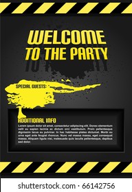 Invitación a la fiesta. Ilustración vectorial.