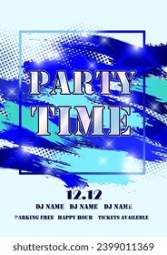 Party invitation vector layout template