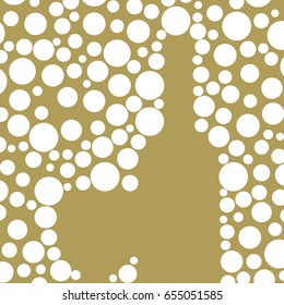 party invitation. Vintage poster, vector background with bubbles wine