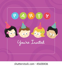 Party invitation w/ kids