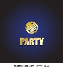Party - Isolated On Blue Background - Vector Illustration, Graphic Design, Editable For Your Design