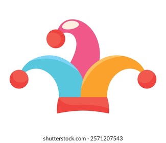 party joker hat isolated icon