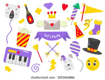 Party label Vector Logo for banner, poster, flyer