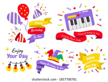 Party label Vector Logo for banner, poster, flyer