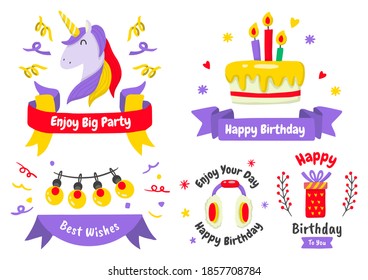 Party label Vector Logo for banner, poster, flyer