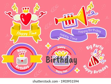 Party label Vector Logo for banner, poster, flyer