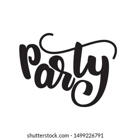 Party - lettering design. Vector illustration.