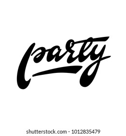 Party lettering logo. Vector illustration.