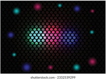 party light disco ball, vintage colorful neon lights background