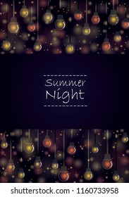 Party light at night vector background for decoration on celebration events.