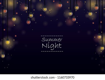 Party light at night vector background for decoration on celebration events.