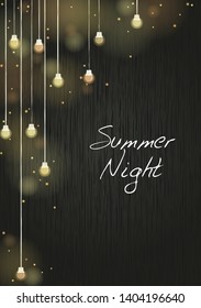 Party light on blackboard vector background for decoration on advertising design.