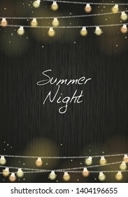 Party light on blackboard vector background for decoration on advertising design.