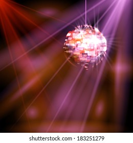 Party lights disco ball vector