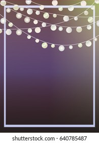 Party Lights Invite Template Navy & Gold