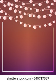 Party Lights Invite Template Red
