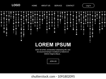 party lights. landing page