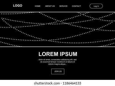 party lights, minimalism landing page template