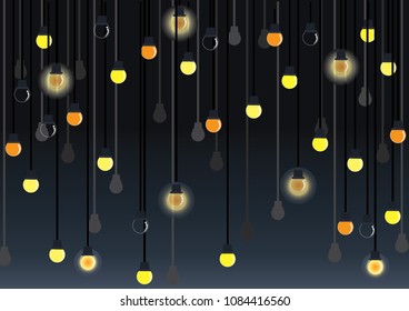 Party lights on atmosphere of celebration night vector background.
