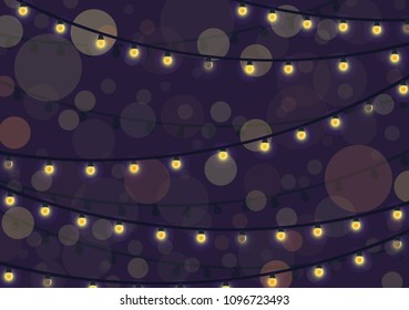 Party lights vector for decoration background about celebrathion events.