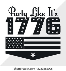 Party wie ihre 1776 SVG Printable Vektorgrafik