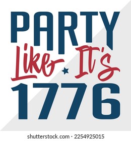 Party wie ihre 1776 SVG Printable Vektorgrafik