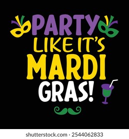 Party wie Mardi Gras! - Spaß und festliches Typografie Design