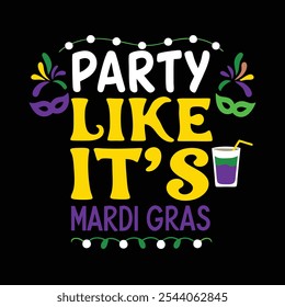 Party wie Mardi Gras! - Spaß und festliches Typografie Design