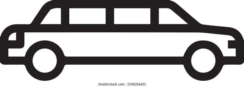 Party limousine icon. Outline party limousine vector icon for web design isolated on white background