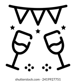 party Line Icon Background White