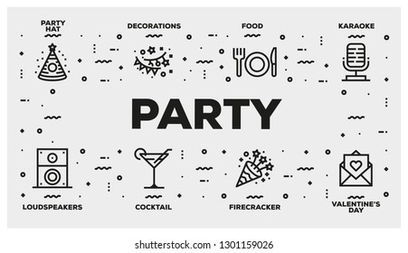 PARTY LINE ICON SET