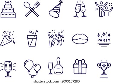 Party  line icons vector design 