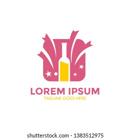 Party logo vector, happy moment