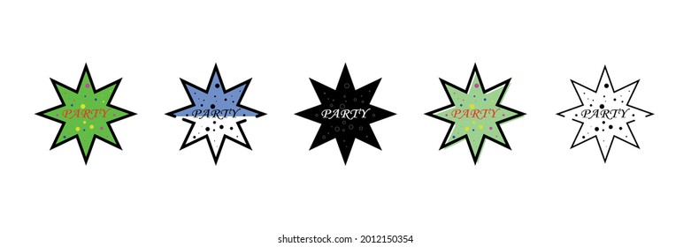 party logo vector type icon