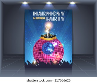 Party Magazine Cover Vector Template