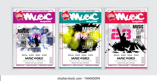 Party Magazine Cover Vector Template
