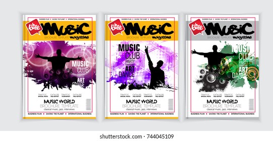 Party Magazine Cover Vector Template